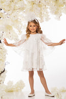 White 3D Flowers Lace Dress