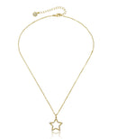 Gold Plated Rope Star Necklace - Star