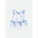 Blue Rosebud Flower Baby Dress