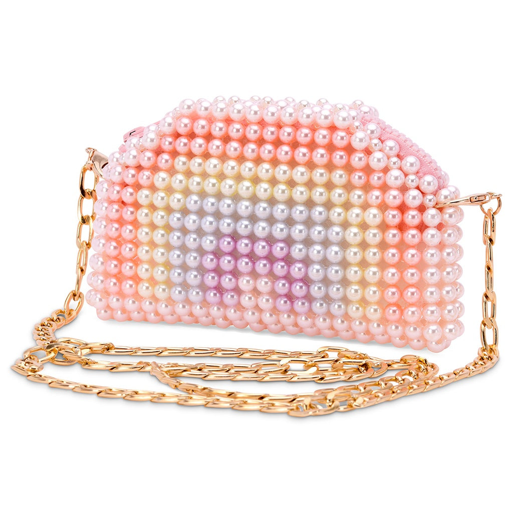 Rainbow Beaded Crossbody Bag