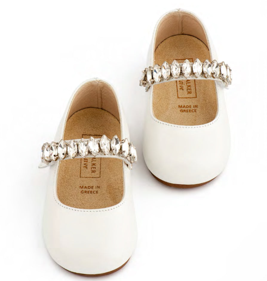 Crystal Buckle Decorated - White