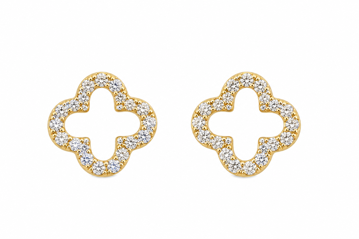 Brilliant Flowers 14Kt. Earrings