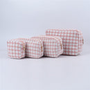 Small Pink Checkers Pouch