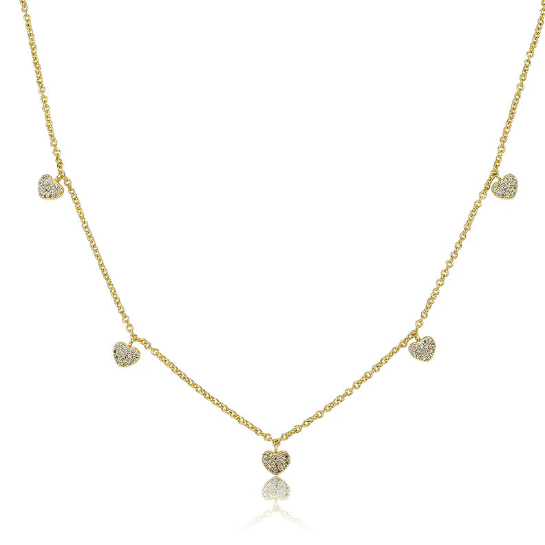 Hearts Dangle Necklace