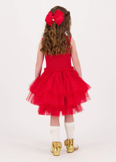 Eunice Tulle Dress Red