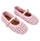 Lily Eyelet Flats Pink