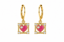 Pink Heart Earrings