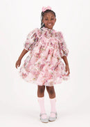 Luella Floral Tulle Dress Tea Rose