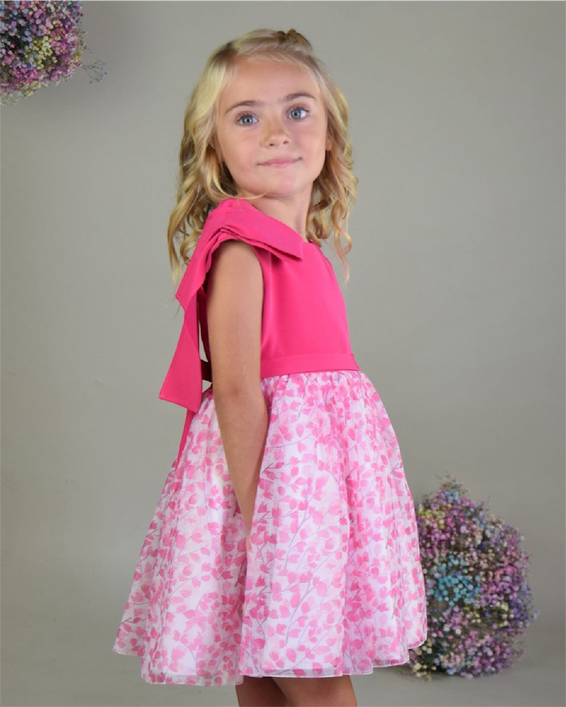 Fucsia Floral Dress