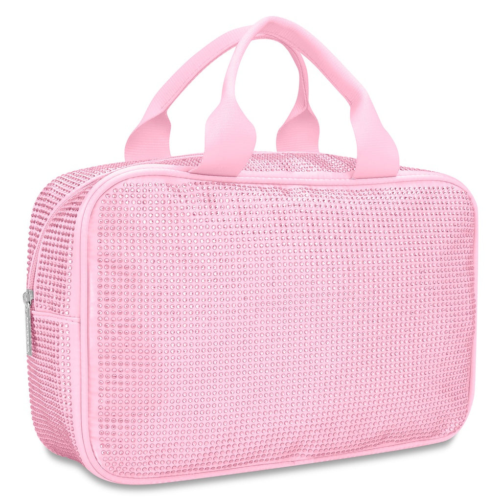 Pink Rhinestone Large Cosmetic