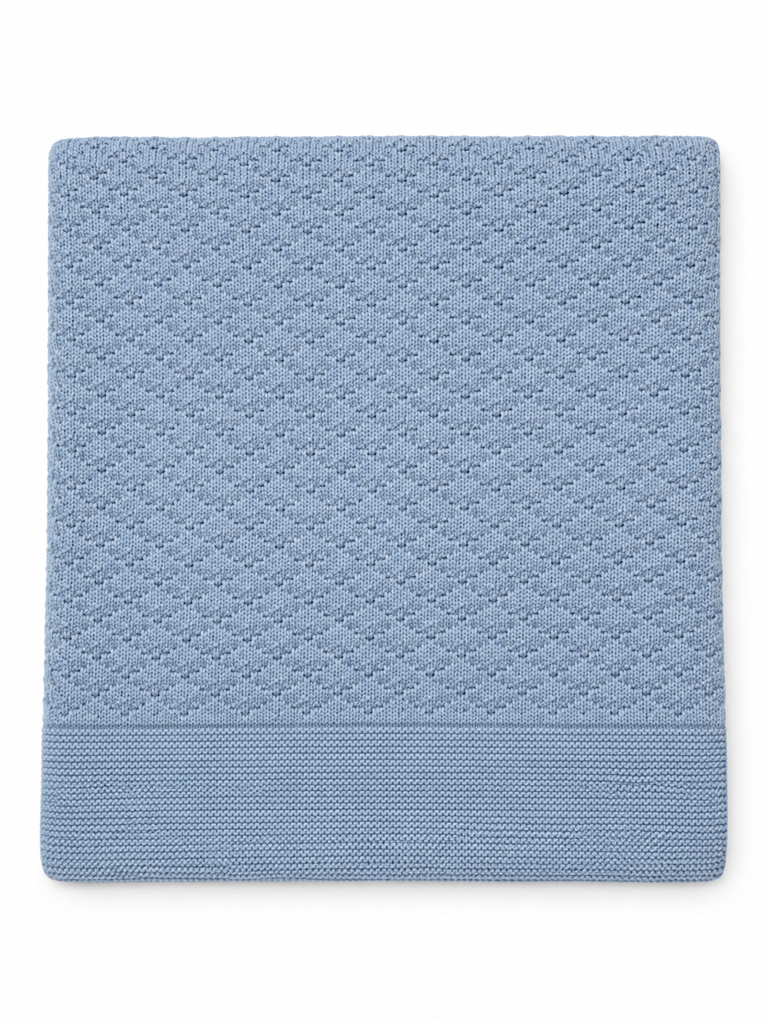Knitted Azul Empolvado Blanket