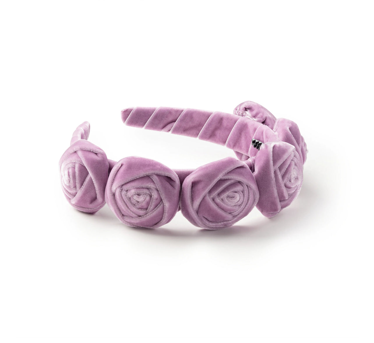 Rosette Velvet Headband Lavender