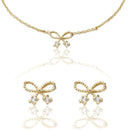 Sam K Bow Earring Necklace Set