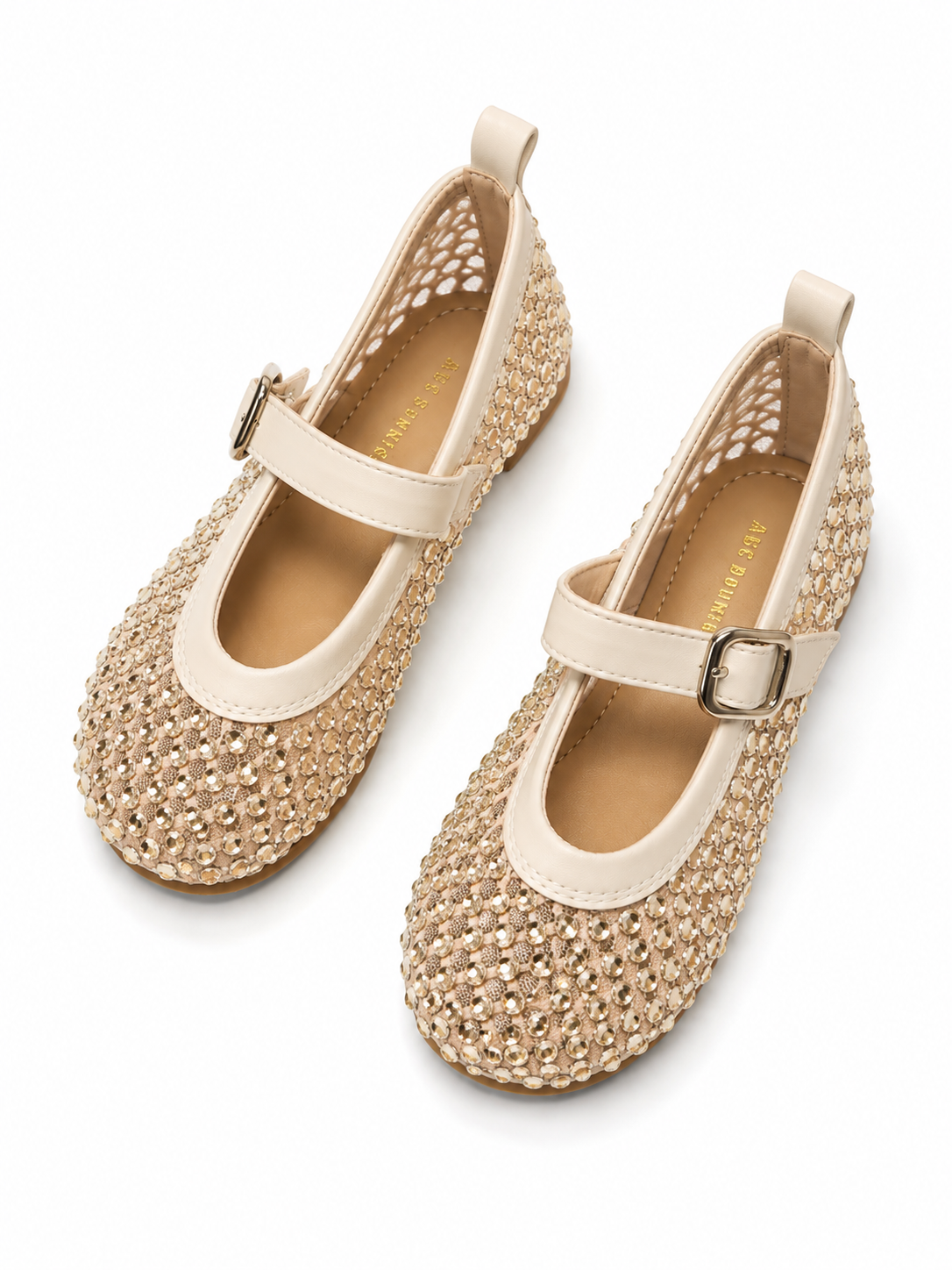 Cream & Gold Rhinestone Ballerina