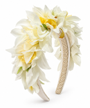Flowered White & Yellow Headband