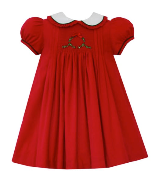 Holiday Wreath Red Dress