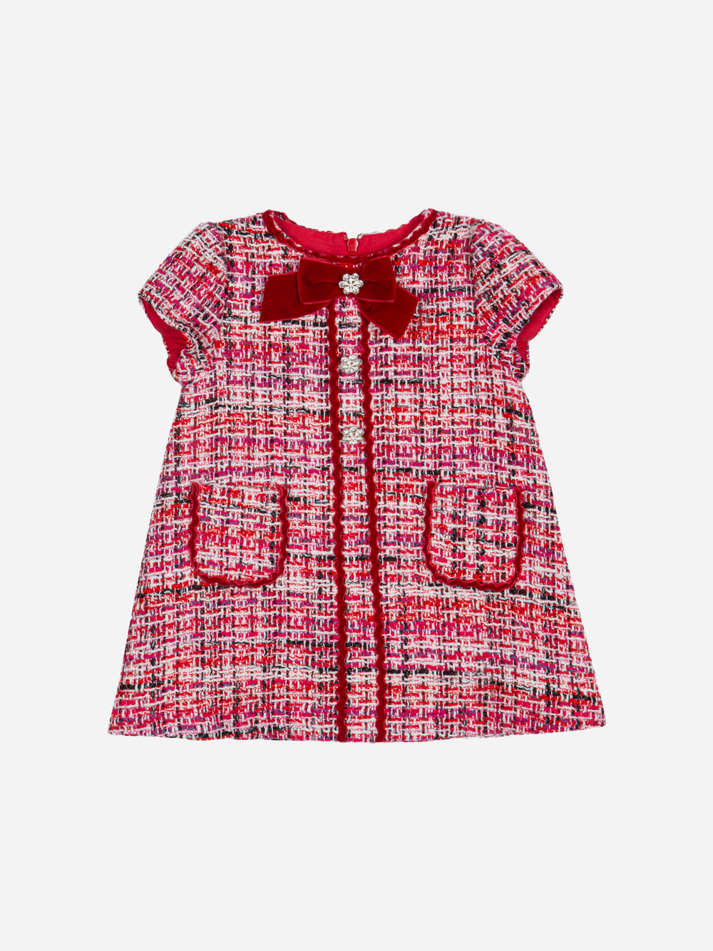 Red Tweed Baby Dress
