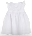 Classical Diamond Smock Dress White