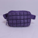 Nylon Puffy Waist Pack - Purple
