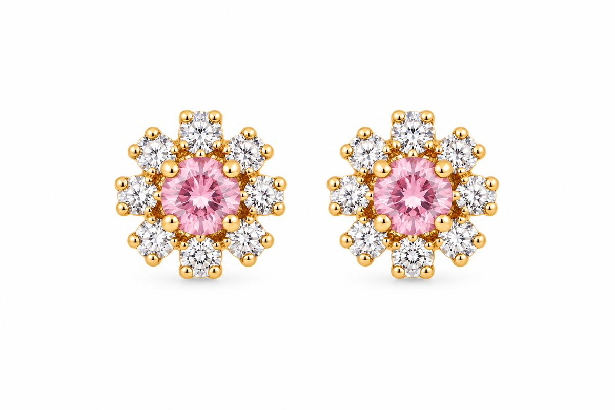 Gold & Silver Butterflies 14Kt. Earrings