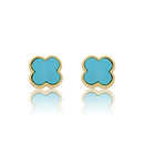 Mother Of Pearl Clover Stud Earring