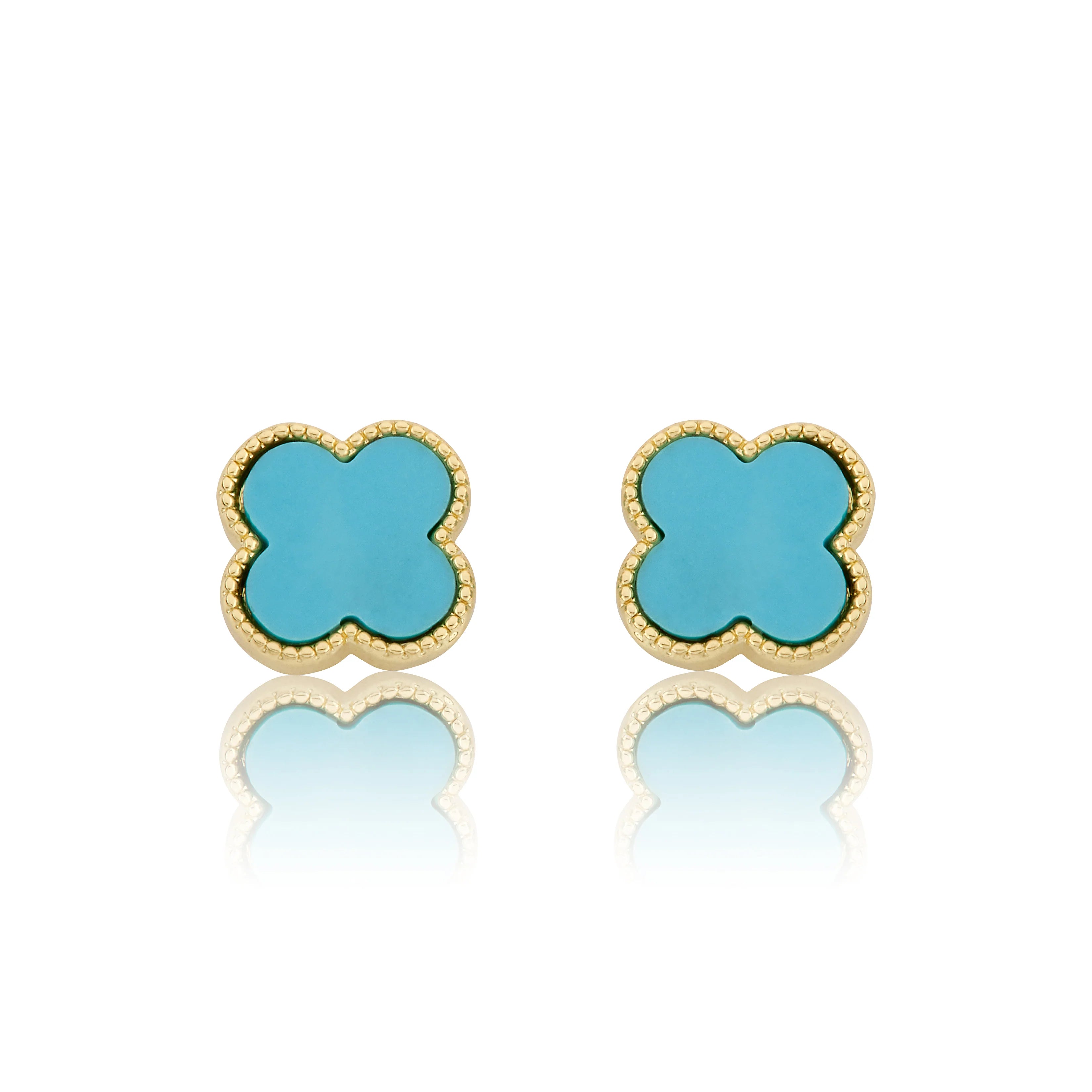 Mother Of Pearl Clover Stud Earring