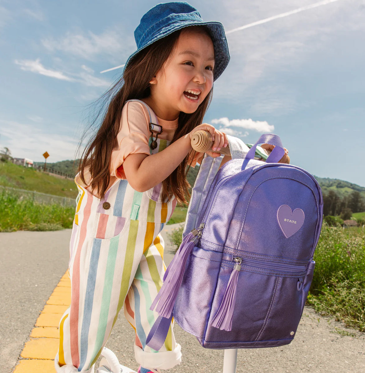 Lilac mini backpack sales