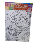 Mermaid Canvas With Paint