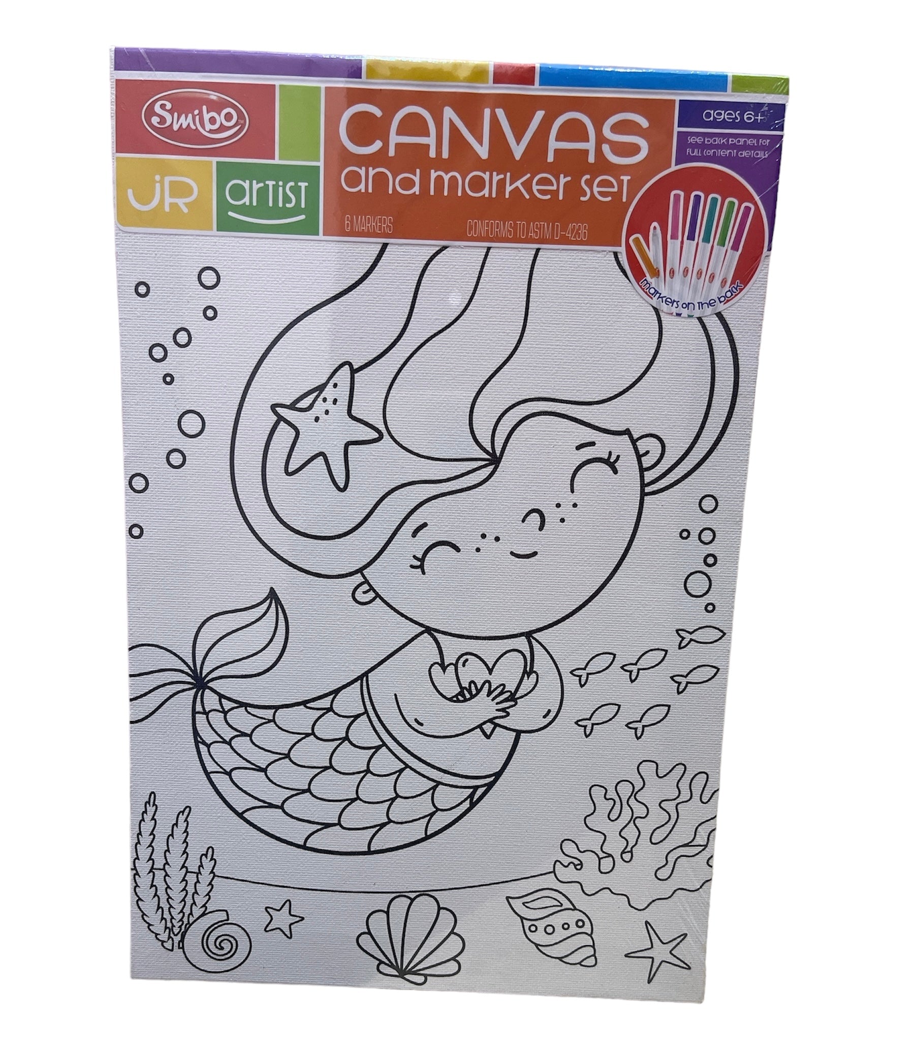 Mermaid Canvas With Paint