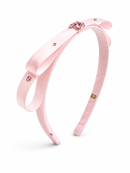 Thin Satin Headband - Pink