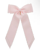 Madeline Small Bow Moonstitch Clip - Powder Pink
