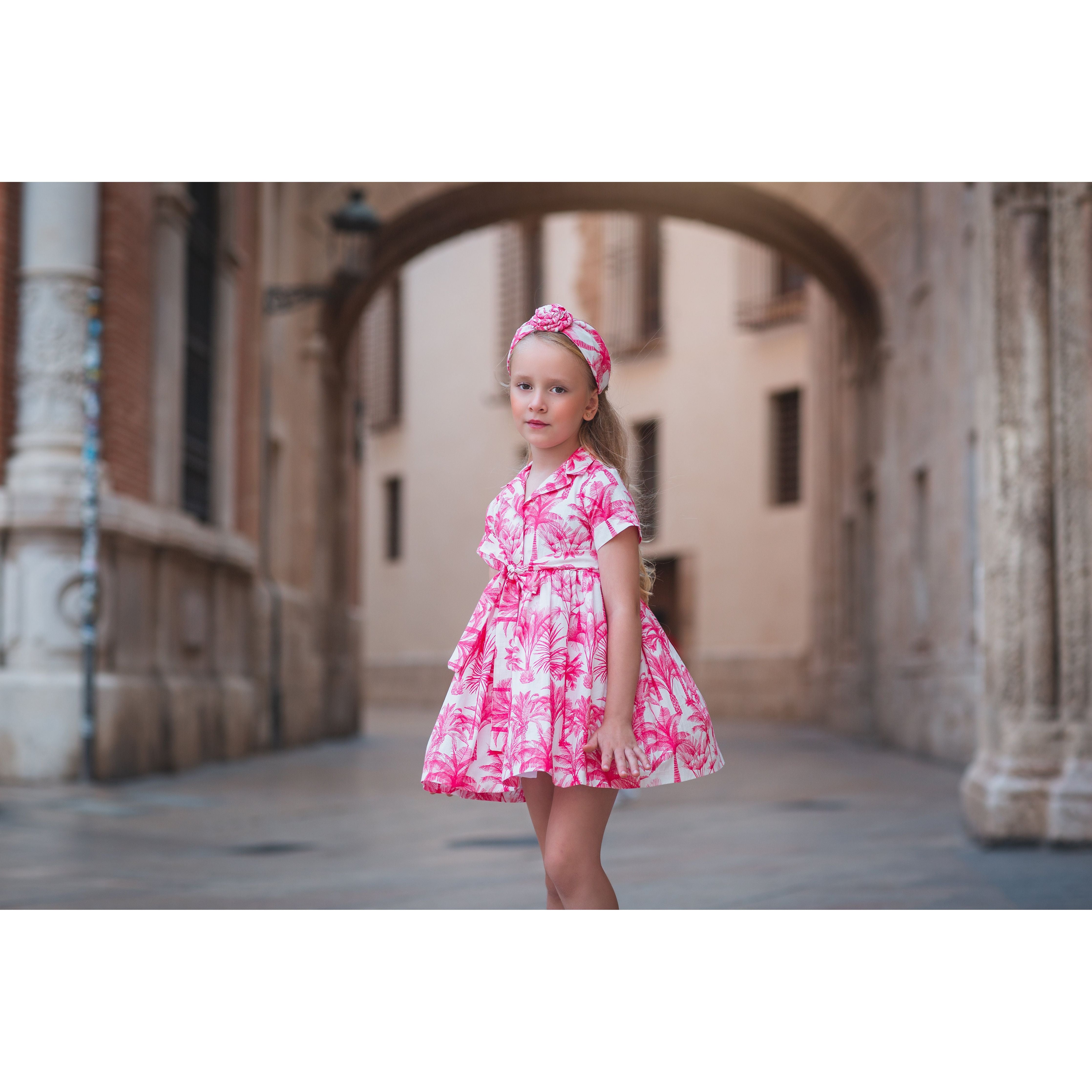 Amazing pink patterned dress