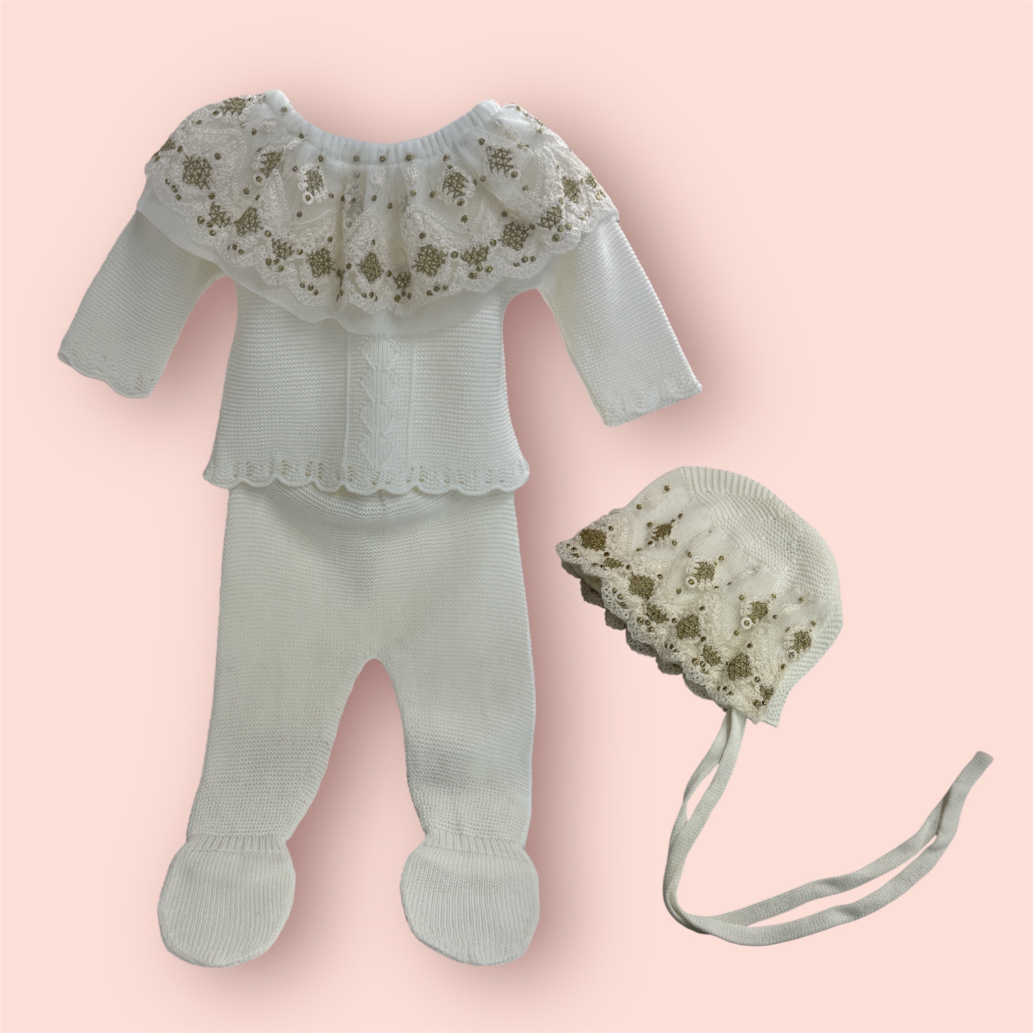 White & Gold Newborn Set