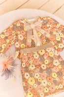 Sequins Multi Color Floral Set