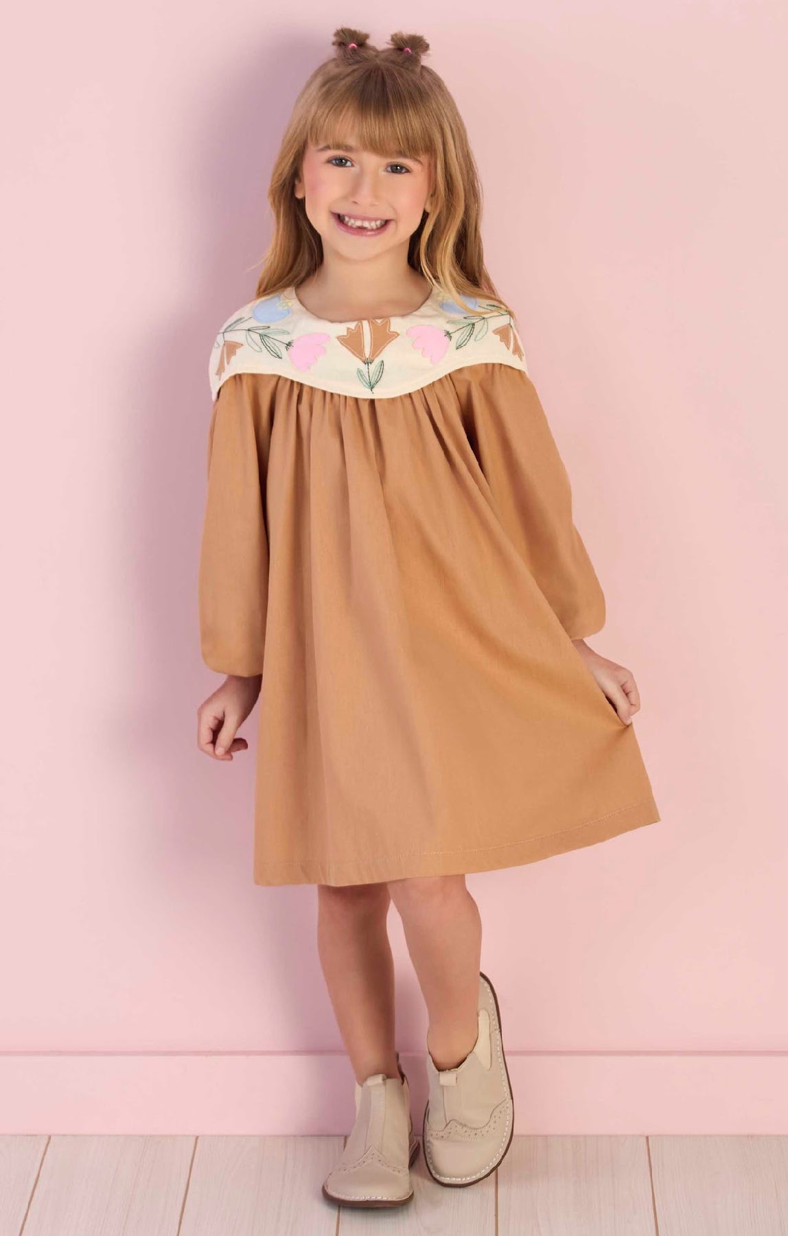 Marron & Flowers Dress