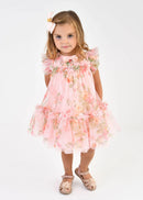 Rosebud Peach Baby Dress