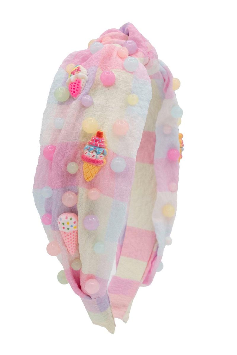 Plaid Treat Pearl Headband