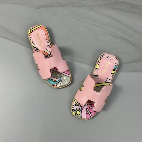 Pink Patterned Sandals