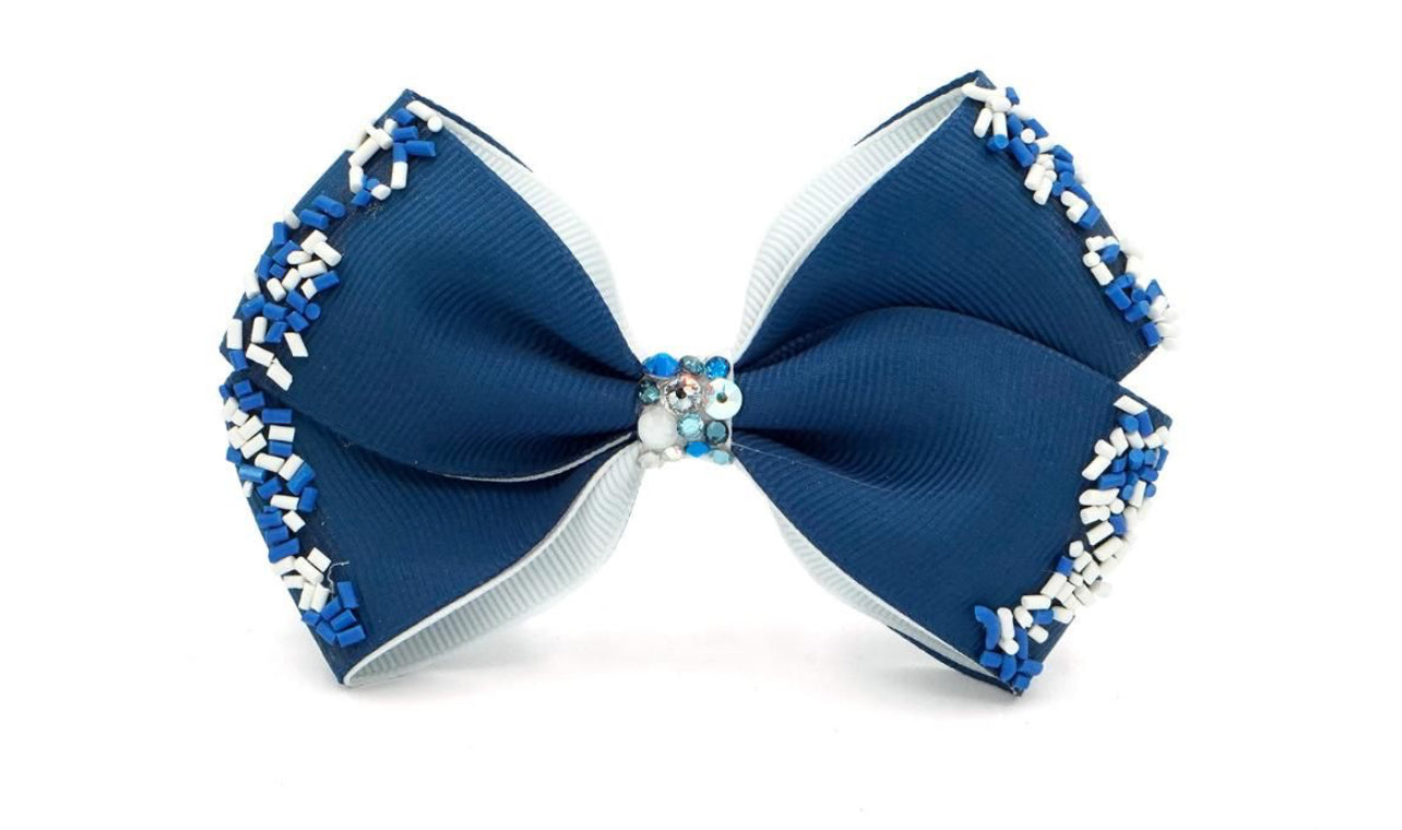 Blue Sparkled Bow