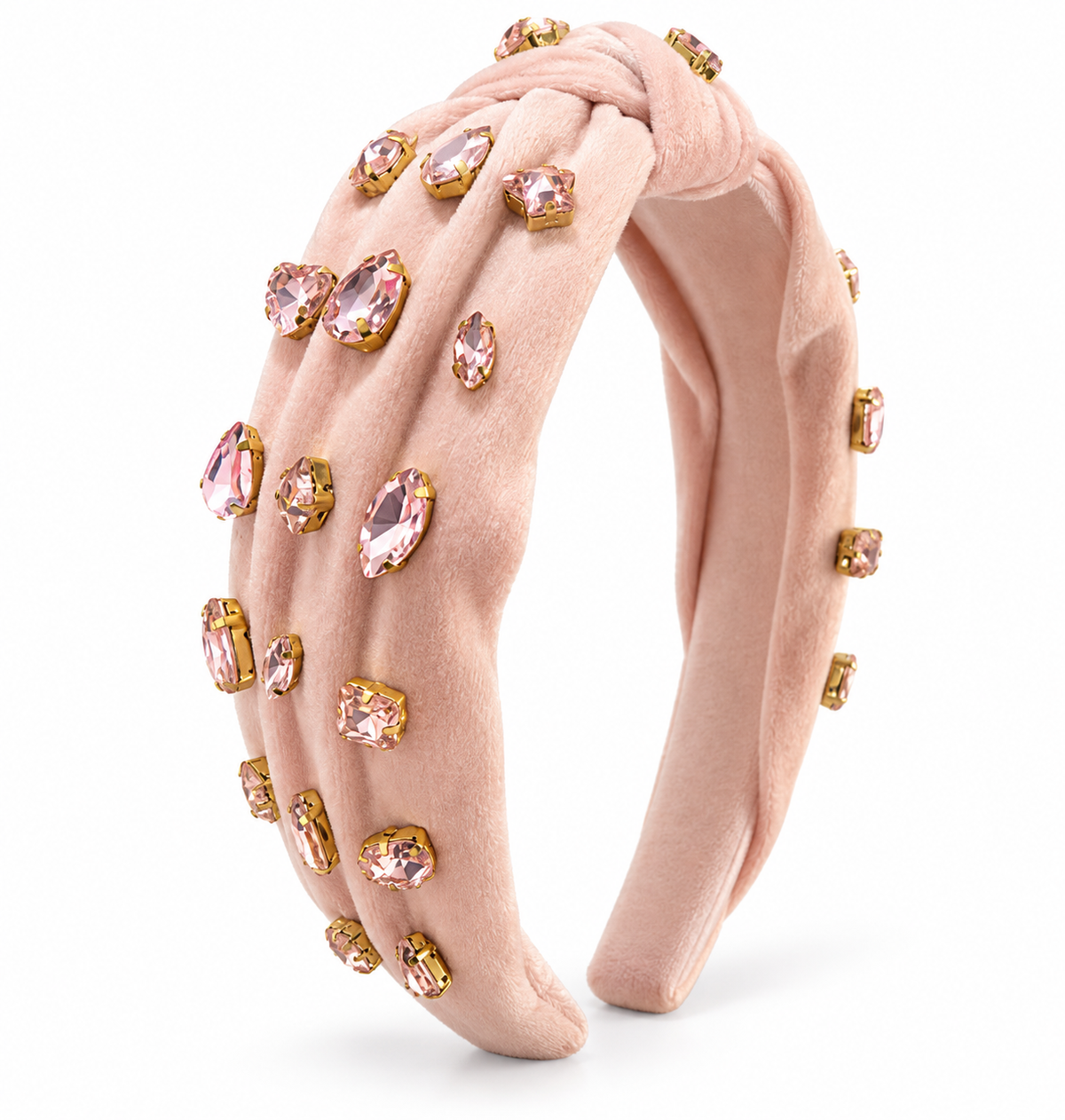 Jeweled Pink Blue Padded Headband