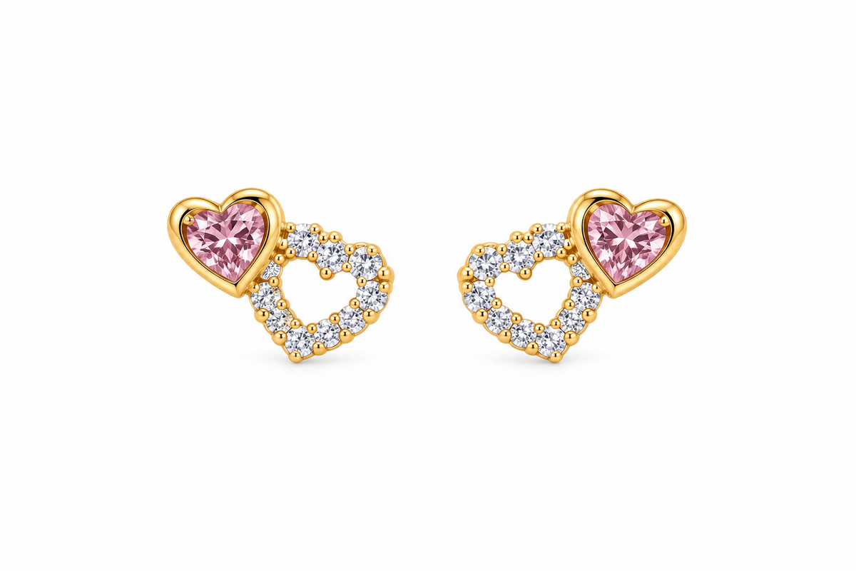 Little Hearts 14Kt. Earrings