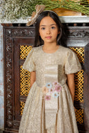 Elegant Golden Girl Dress