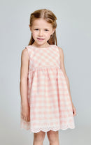 Orange Squares Girl Dress