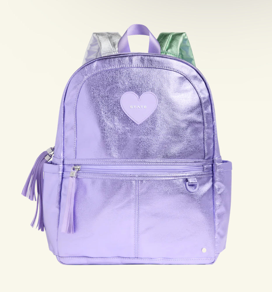 Lilac Double Pocket Backpack