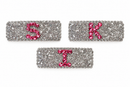Glitter Initial Rhinestone Clips 1pc