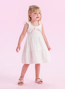 Beauty White & Pink Flowered Dress