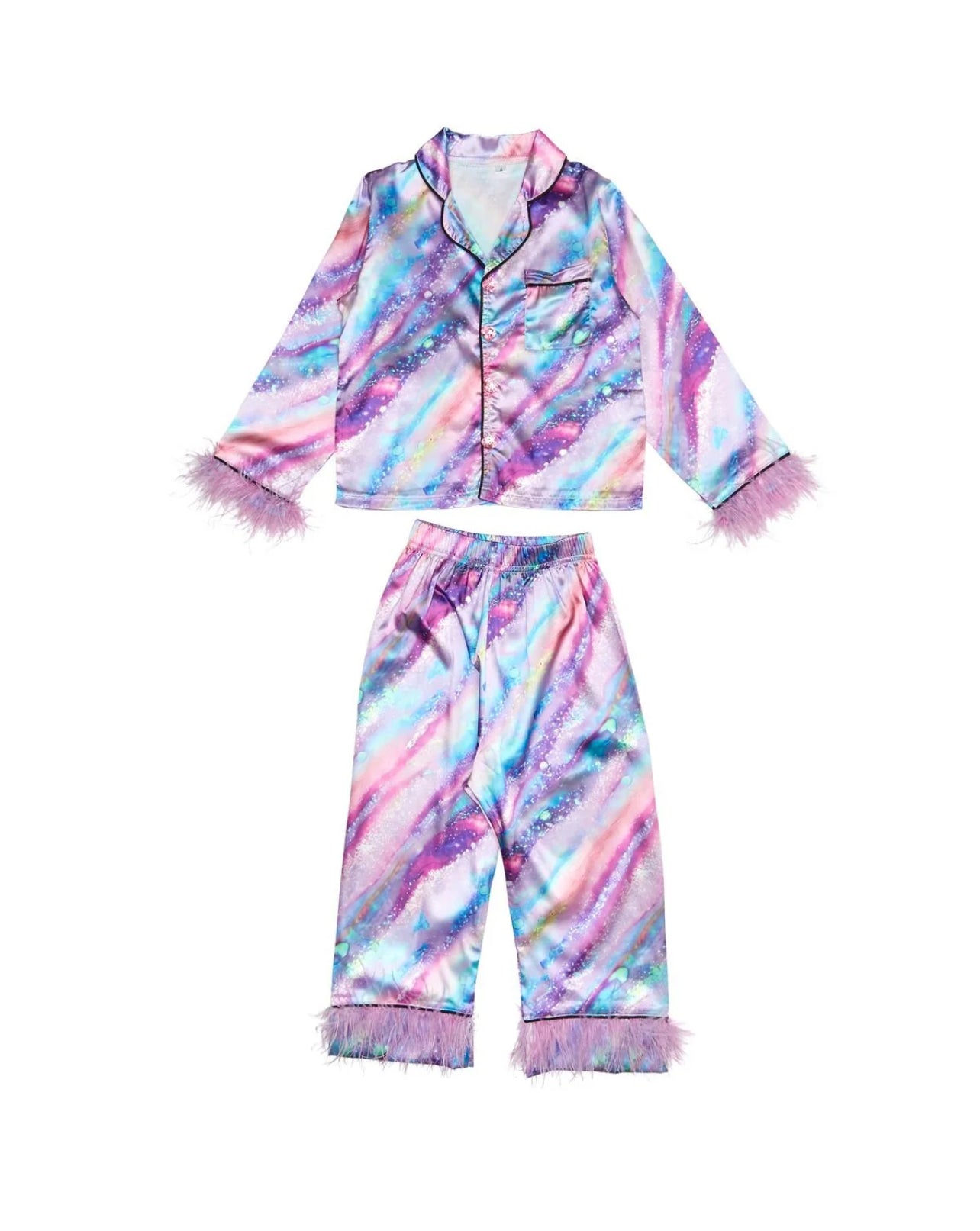 Amethyst Feather Silky Set
