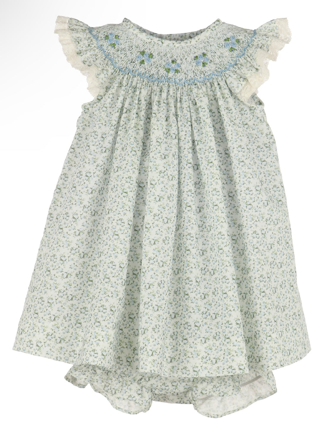 Tea Roses Smock Bishop Blue