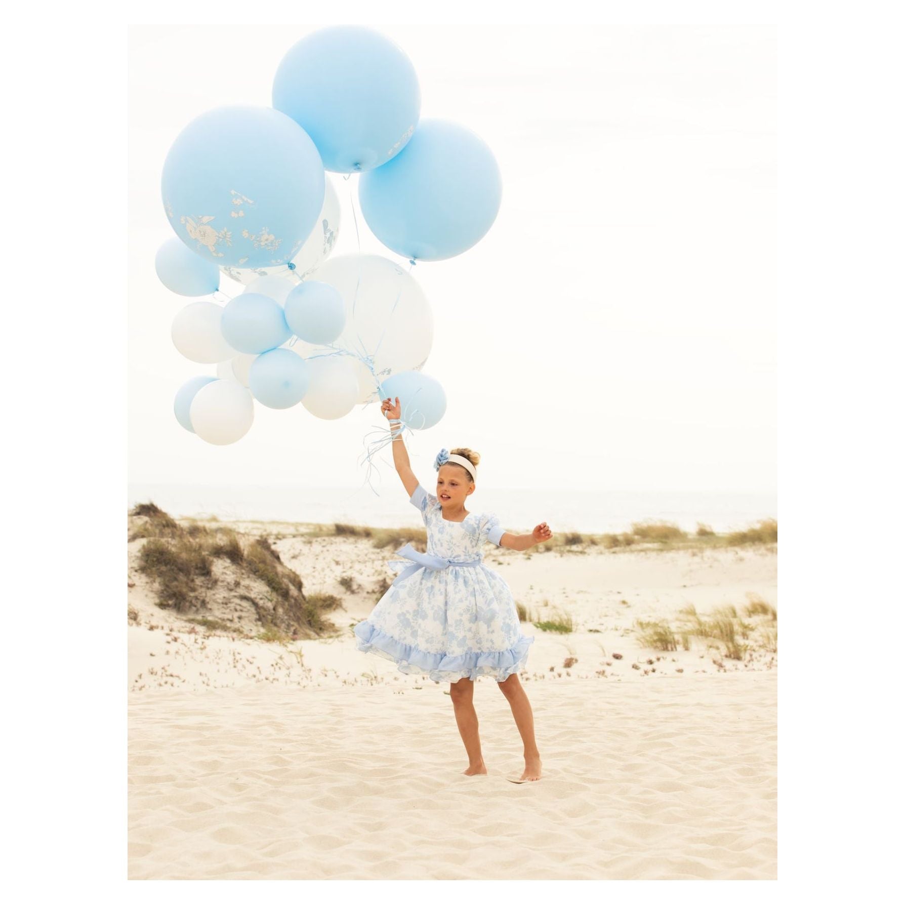 Soft Blue Roses Dress