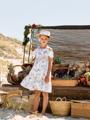 Cross Floral Print Dress